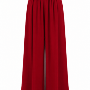 Crimson Rebirth Wide-Leg Trousers