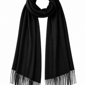 Monochrome Grace Black Sash Shawl